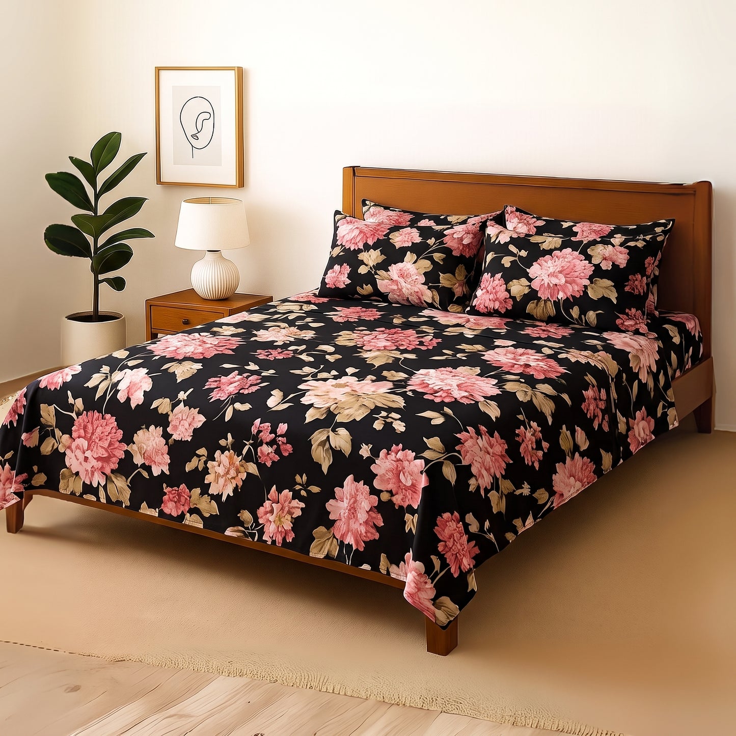 Irish- Bedsheet With 4 Pillow Covers