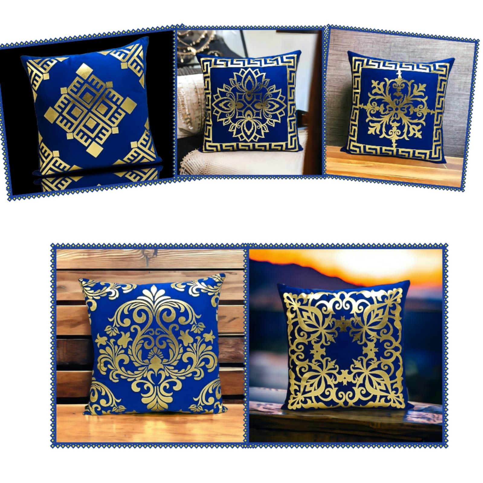 High blue Cushion Cover (Pack Of 5pcs)