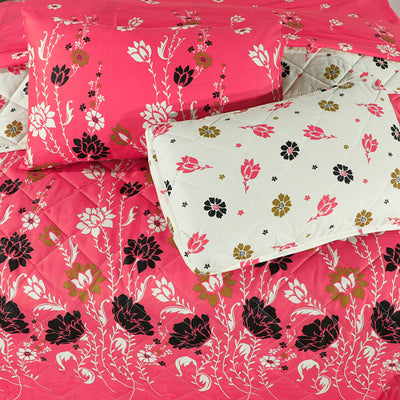 Pink Beauty - 6 pcs Summer Comforter Set (Light Filling)