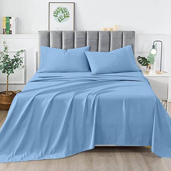Plain Sky blue - Bed Sheet Set