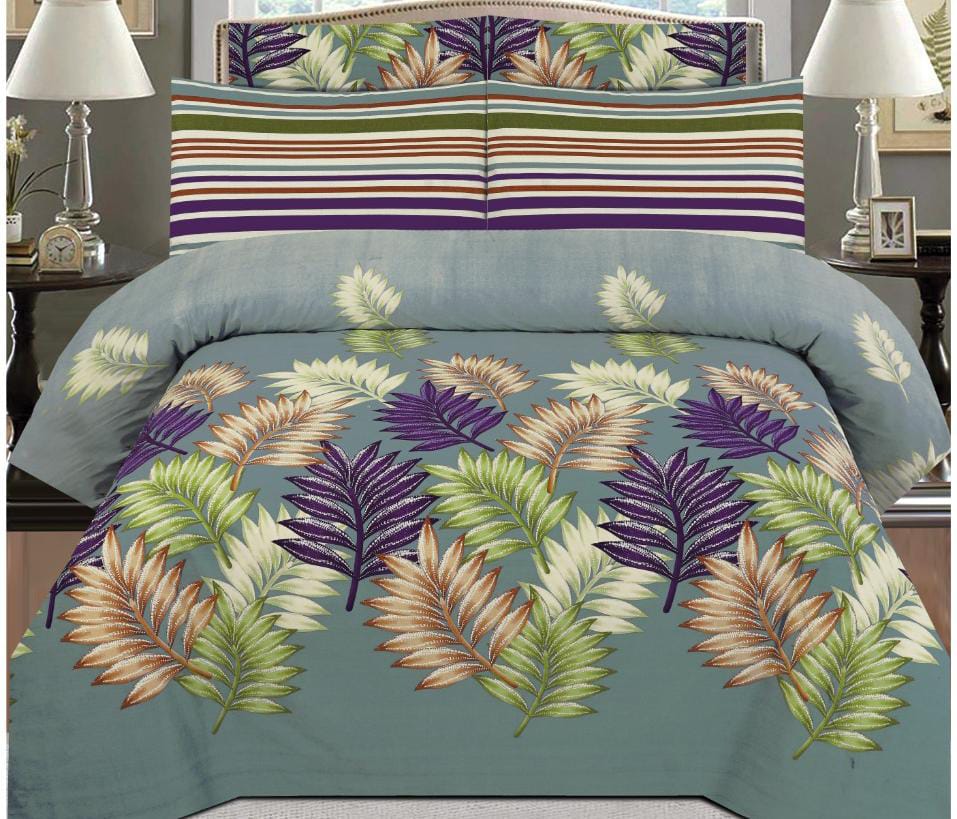 Purple Palm- Bed Sheet Set