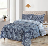 Grayson Merlot-6/8Pcs Summer Comforter Set (Light Filling)