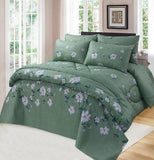 Greenish - 6 pcs Summer Comforter Set (Light Filling)