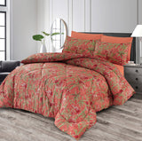 Pink Leaves-WINTER 6PCS RAZAI/QUILT SET