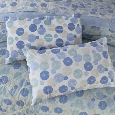 Blue Circles-Summer Comforter Set (Light Filling)
