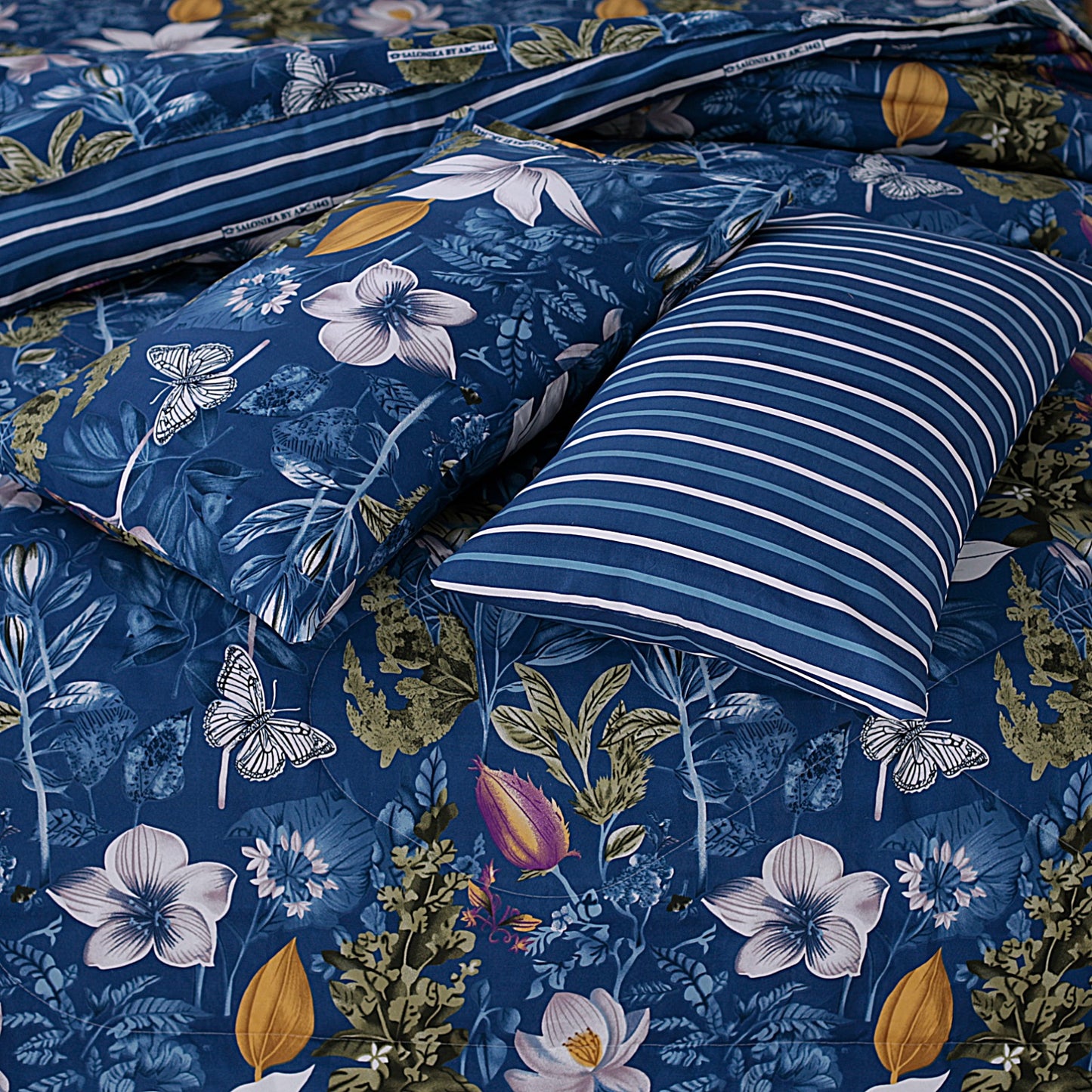 BLue Tulip- Premium Pure Cotton 8pcs Duvet Cover Set