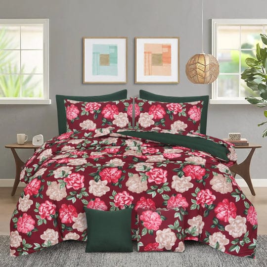 Majestic Leaves - 7pcs PREMIUM Summer Comforter Set (Light Filling)