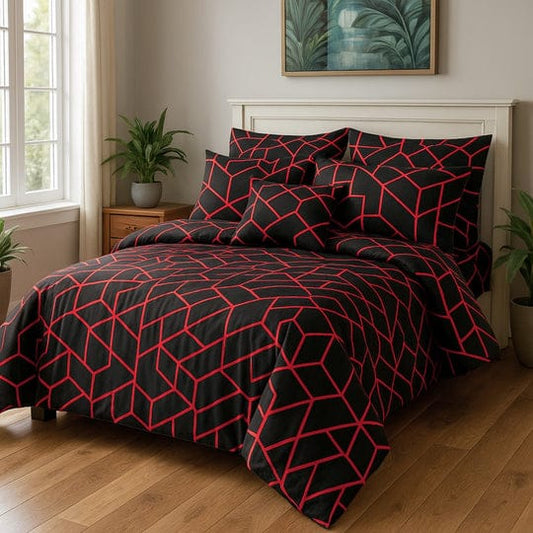 MARO CHECK -8pcs Summer Comforter Set (Light Filling)