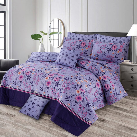 Purply- 8pcs Summer Comforter Set (Light Filling )