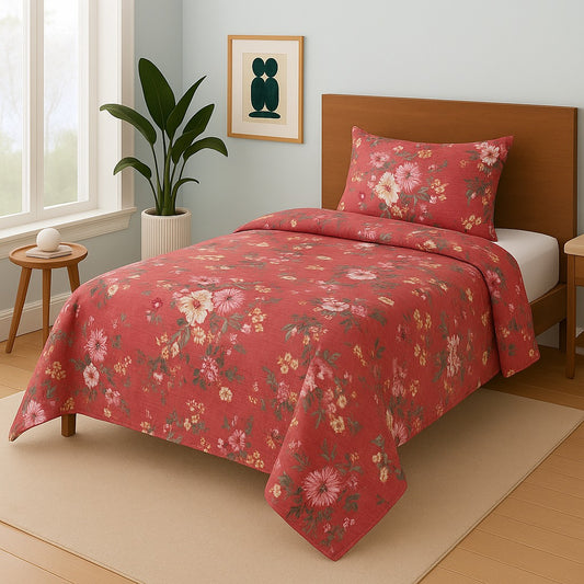 TEA FLOWER- Single Bedsheet Set