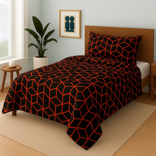 MARO CHECK- Single Bedsheet Set