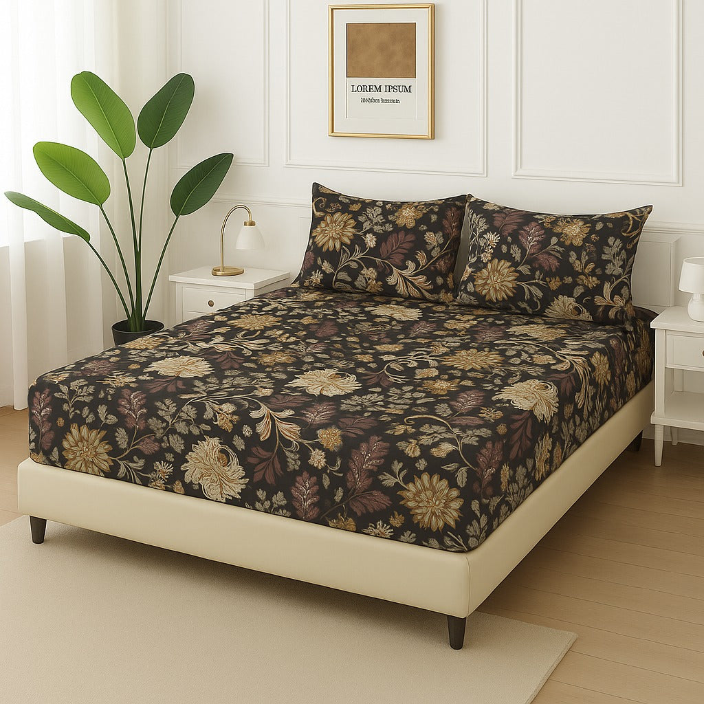 FOREST PATTA- Fitted Bedsheet Set
