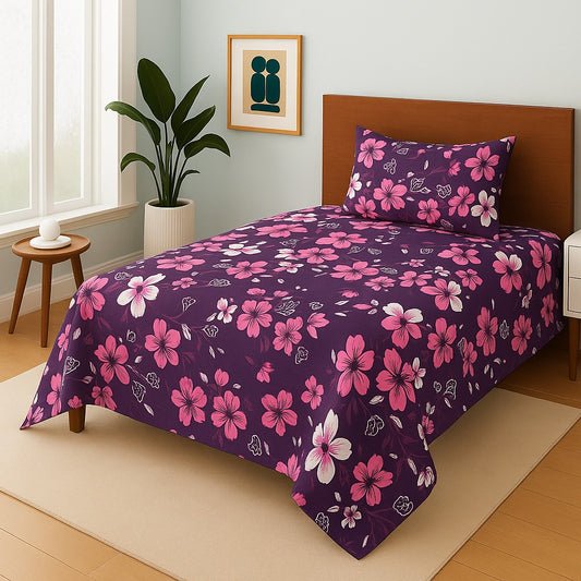 TULIP FLOWER- Single Bedsheet Set