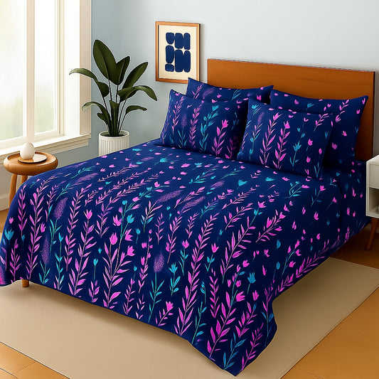 ALEKTRA- Bedsheet With 4 Pillow Covers