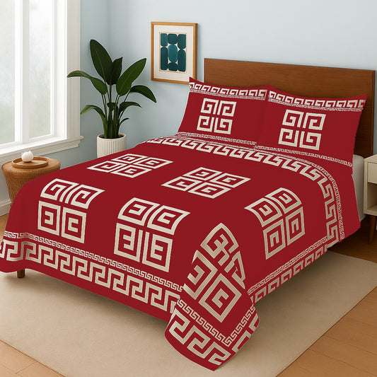 MAROON GUCCI- Bedsheet Set