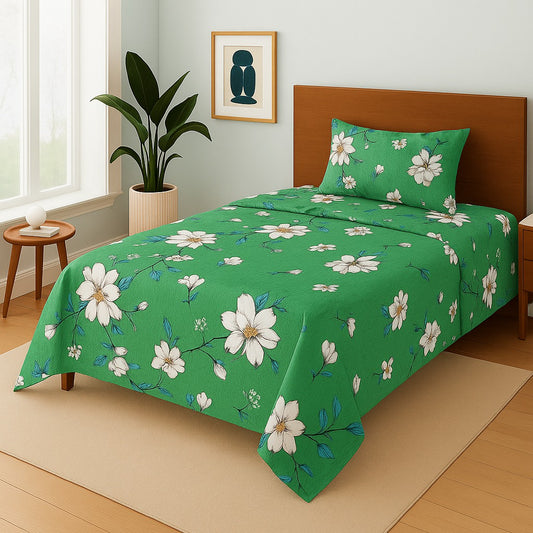 GREENISH- Single Bedsheet Set