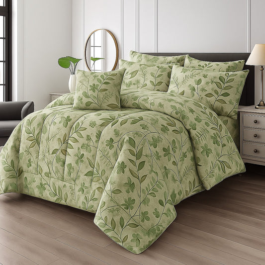 LEAVES- 7pcs Summer Comforter Set (Light Filling)