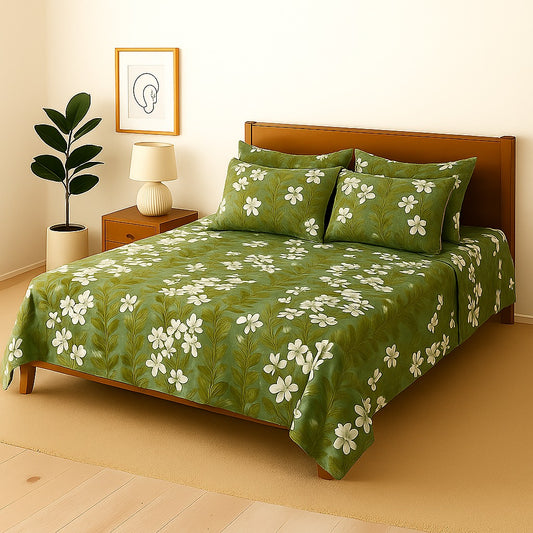 HARA- Bedsheet With 4 Pillow Covers