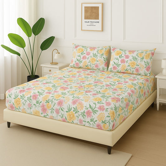 MIX FLOWER - Fitted Bedsheet Set