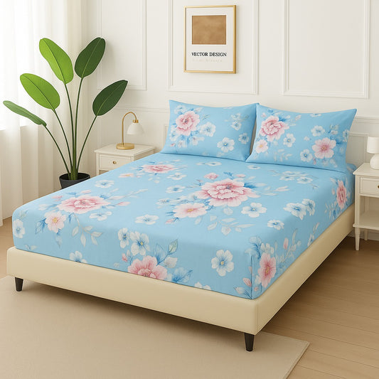 BLUE FAME - Fitted Bedsheet Set