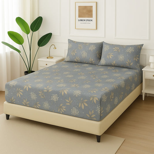 GREY PATTA - Fitted Bedsheet Set