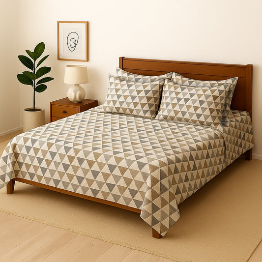 MULTIPLE TRIO - Bedsheet With 4 Pillow Covers