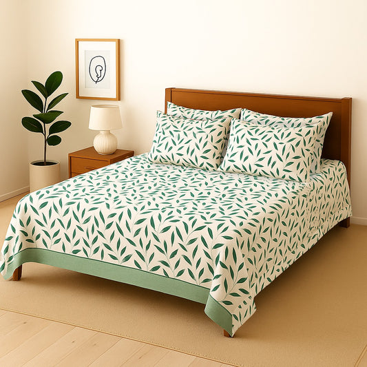 BORDER - Bedsheet With 4 Pillow Covers