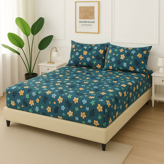 BLUE MULTI -Fitted Bedsheet Set