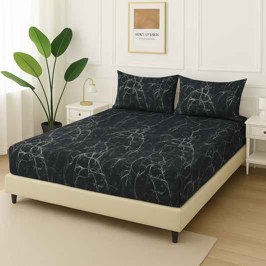 BLACK ELECTRIC - Fitted Bedsheet Set