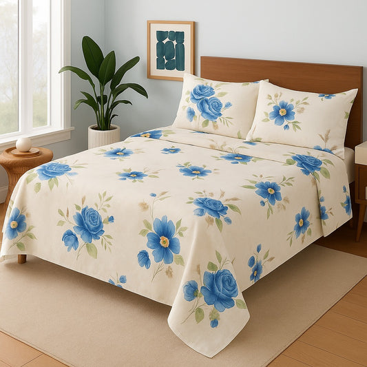 BLUE LAVENDER- Bedsheet Set