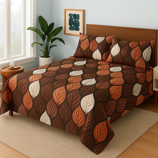LEAVES SYMETRY- Bedsheet Set