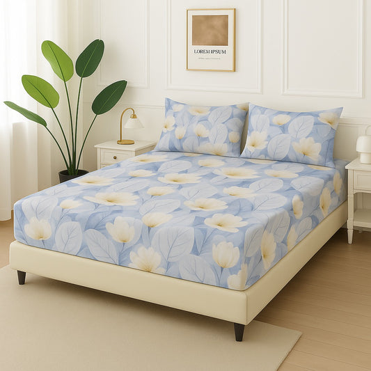 SKY TULIPS -Fitted Bedsheet Set
