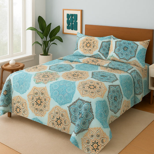 PYRAMID OCEAN- Bedsheet Set