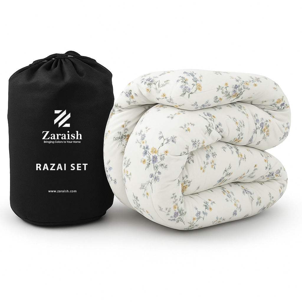 GOLD LEAVES -WINTER RAZAI Set (HEAVY FILLING)