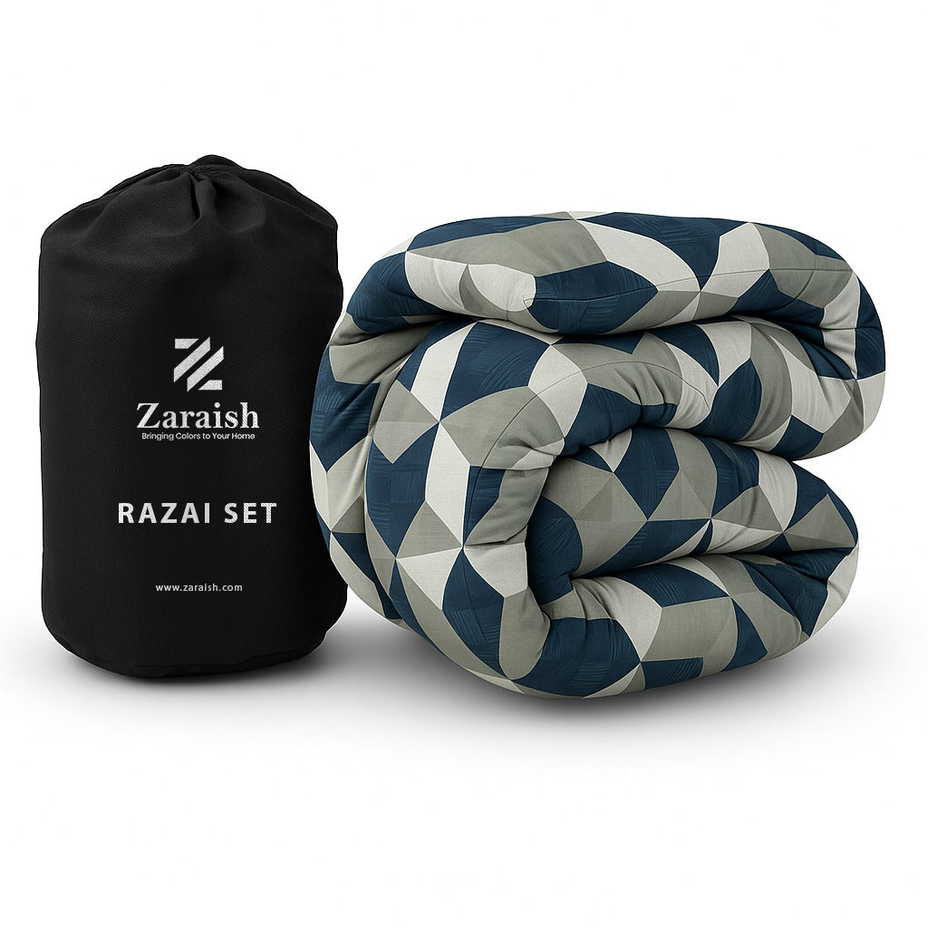 BLUE TUKRI-WINTER RAZAI Set (HEAVY FILLING)