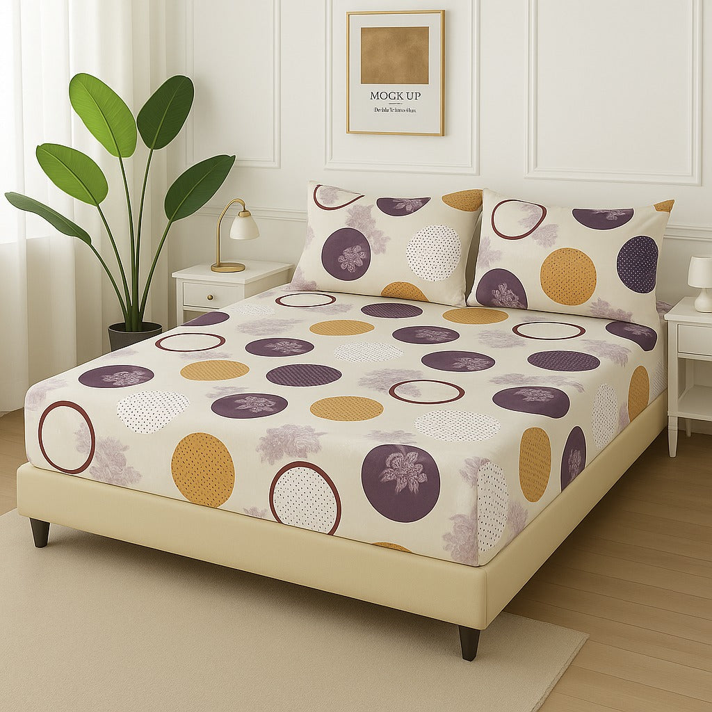 MULTI CIRCLE -Fitted Bedsheet Set