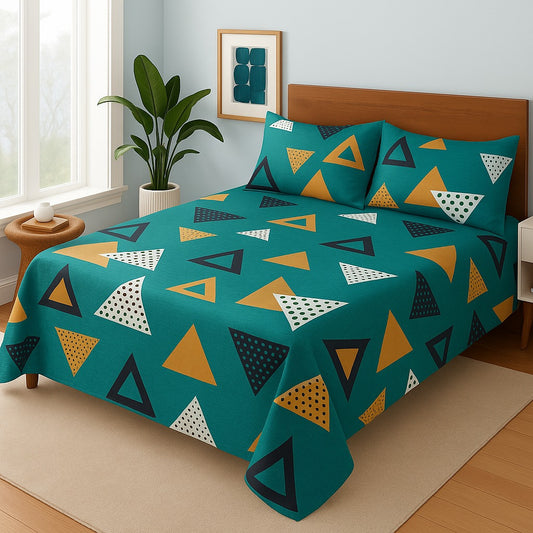 GREEN TRIANGLE- Bedsheet Set