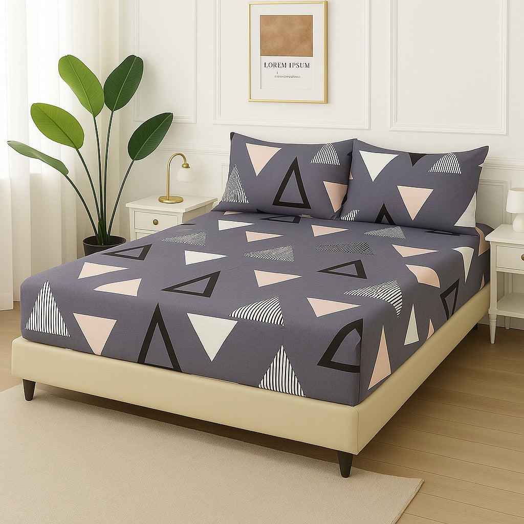 TRIANGLE -Fitted Bedsheet Set