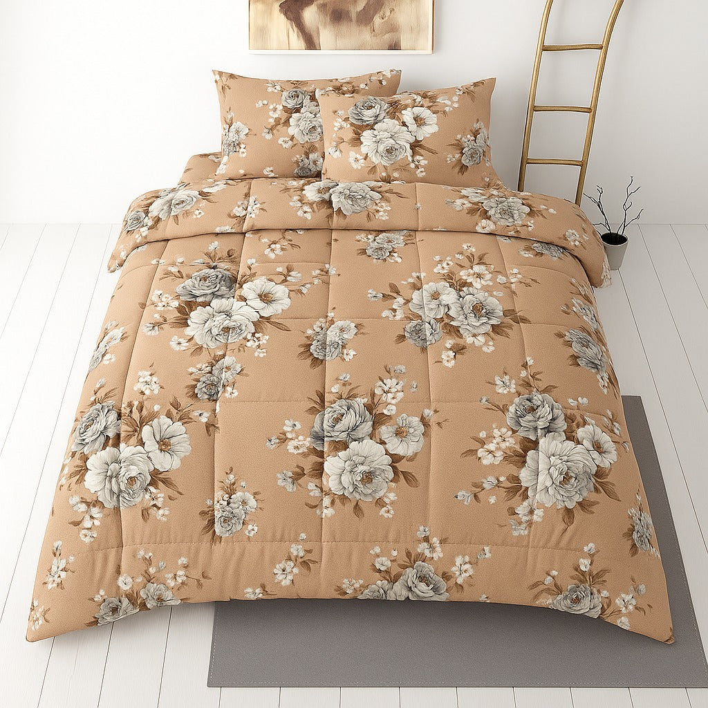 Skin tulip- 3pcs Single Quilt Cover Set (Without Filling)