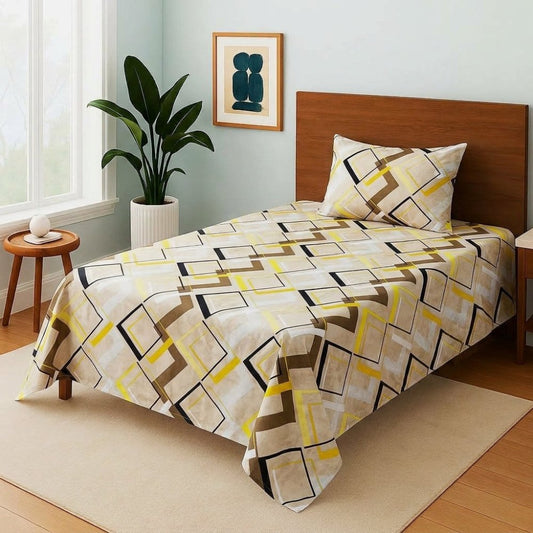 Amber Frame Matrix - Single Bedsheet Set - Zaraish.com