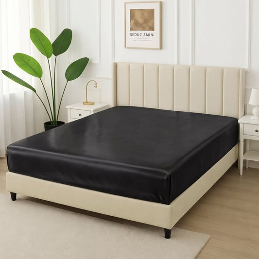 Black- Silk Only Fitted Sheet - Zaraish.com