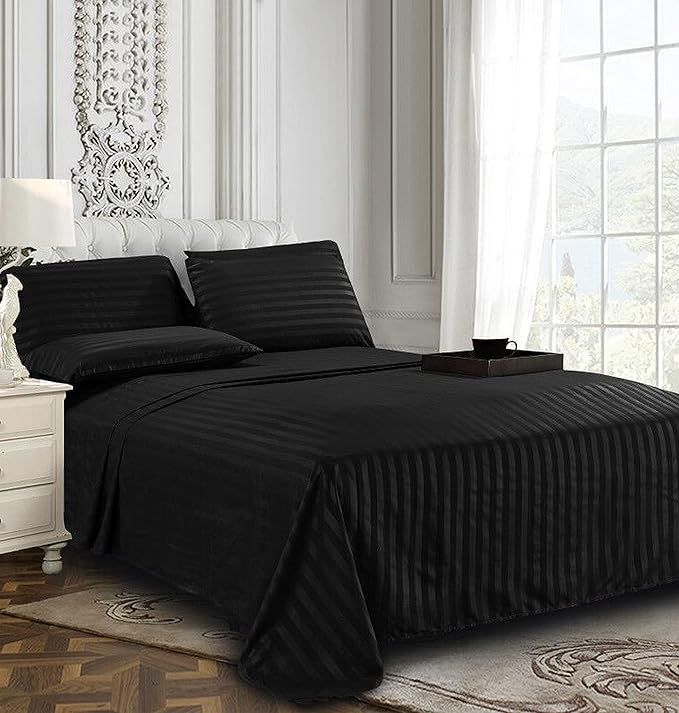 Black Stripe - Bedsheet Set - Zaraish.com