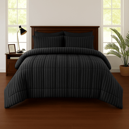 Black stripe - Premium 6pcs Comforter Set - Zaraish.com