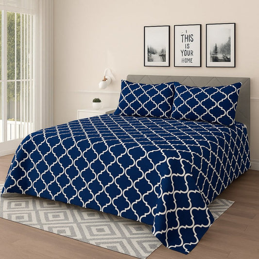 BLUE CHECK - Bedsheet Set - Zaraish.com
