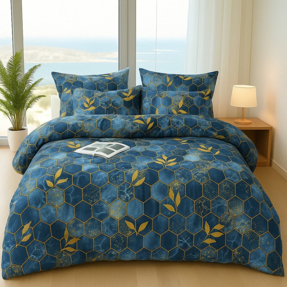 Blue Electric - 6pcs Quilt Cover Set (Without Filling) - Zaraish.com