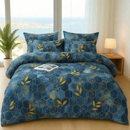 Blue Electric - 6pcs Quilt Cover Set (Without Filling) - Zaraish.com