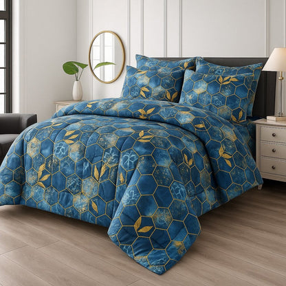 Blue Electric - 6pcs Quilt Cover Set (Without Filling) - Zaraish.com