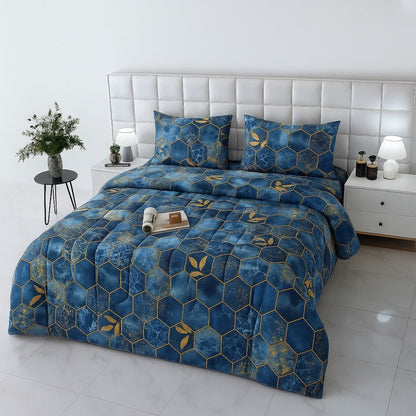 Blue Electric - 6pcs Quilt Cover Set (Without Filling) - Zaraish.com