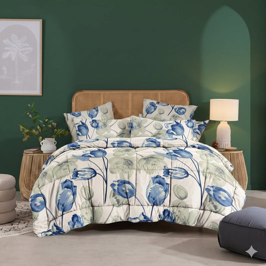 Bluebell Cascade - 6pcs Premium Comforter Set - Zaraish.com