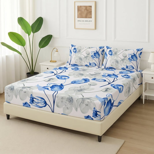 Bluebell Cascade - Fitted Bedsheet Set - Zaraish.com